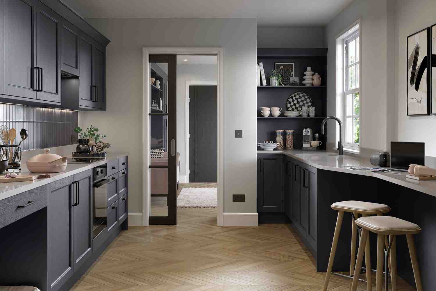 The  Pembridge door range is a classic, square flat panel kitchen designed and manufactured in the UK.